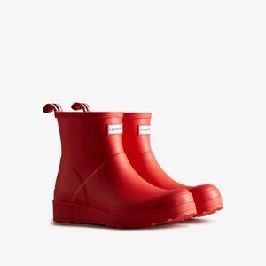 HUNTER PLAY BOOTS logo red size 9 us women